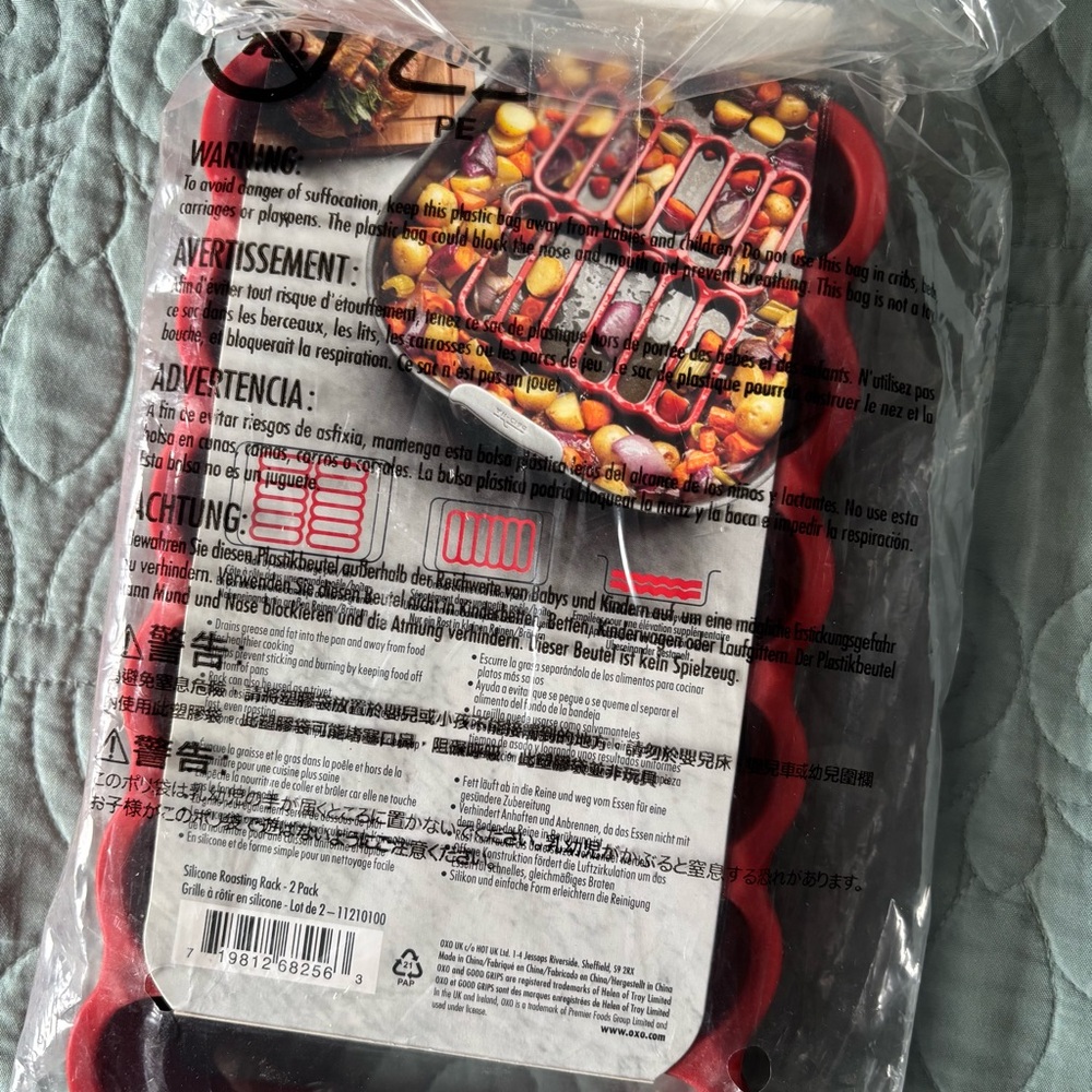 OXO Red Silicone Roasting Rack Set - Picture 4 of 4